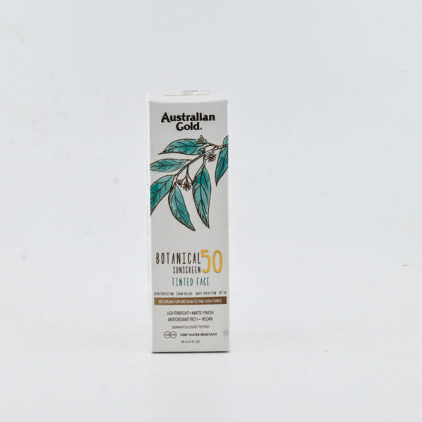 AUSTRALIAN GOLD BOTANICAL SPF50 TINTED FACE MINERAL LOTION - MEDIUM TAN 89 ML