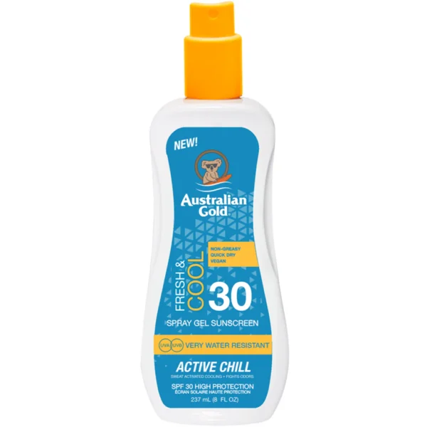 AUSTRALIAN GOLD SPF 30 ACTIVE CHILL SPRAY GEL 237 ML