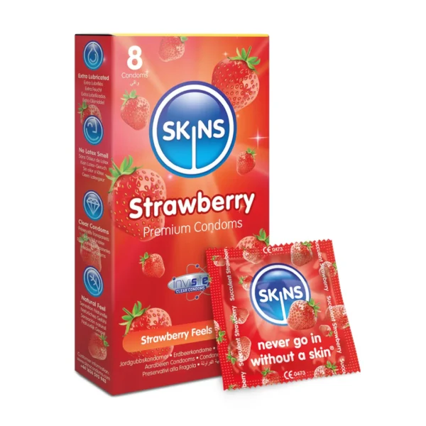 Skins Condoms Strawberry 8 Pack